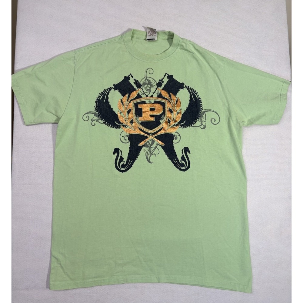 Vintage Y2K Phat Farm T Shirt Mens Large Green Crest Logo Graphic Cotton Tee